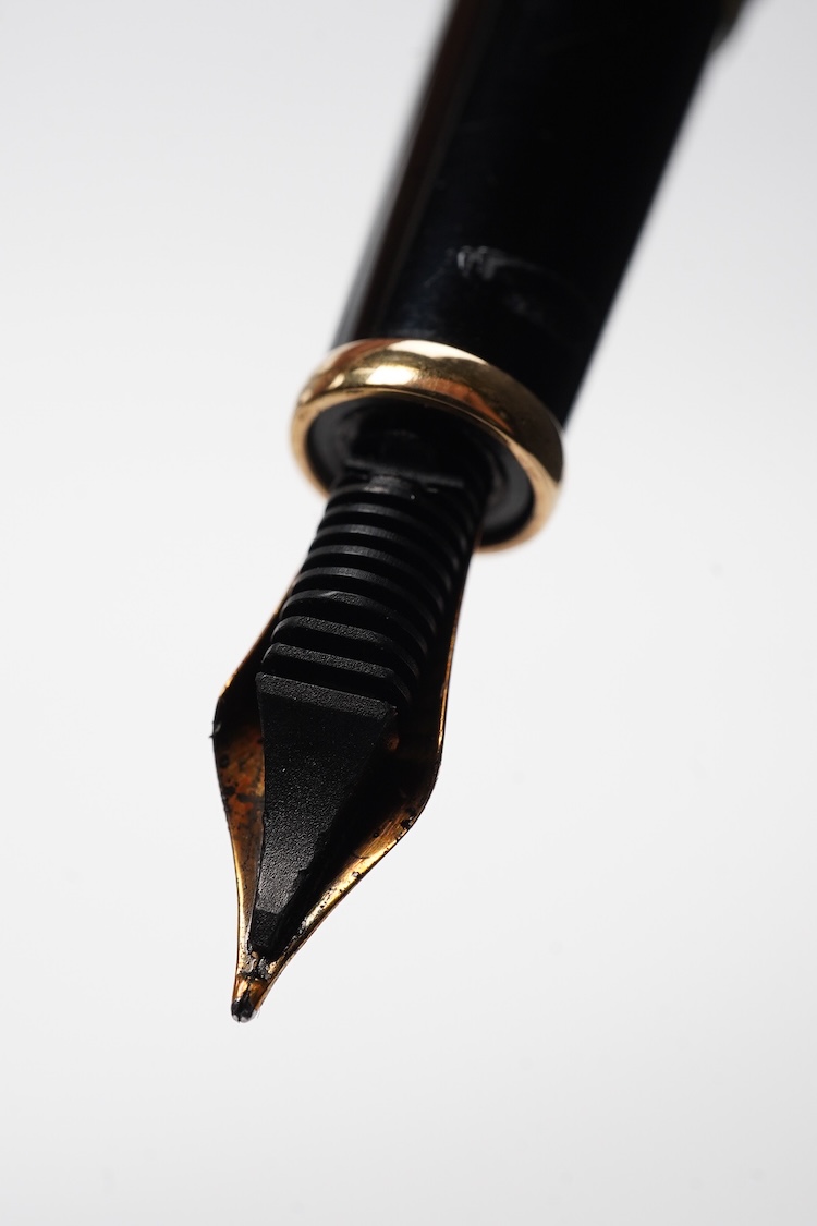 Cartier Diablo black fountain pen and matching ballpen